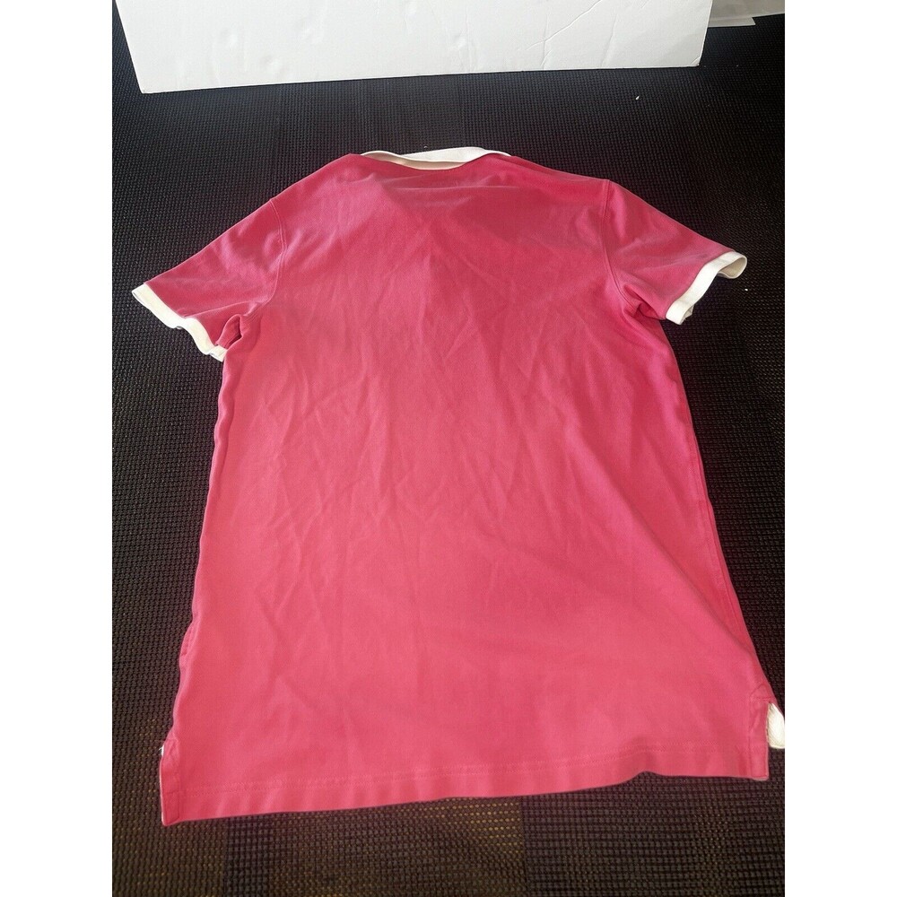 Original Abercrombie And Fitch Large Moose Logo‎ pink White Medium stretch Polo - Picture 5 of 5